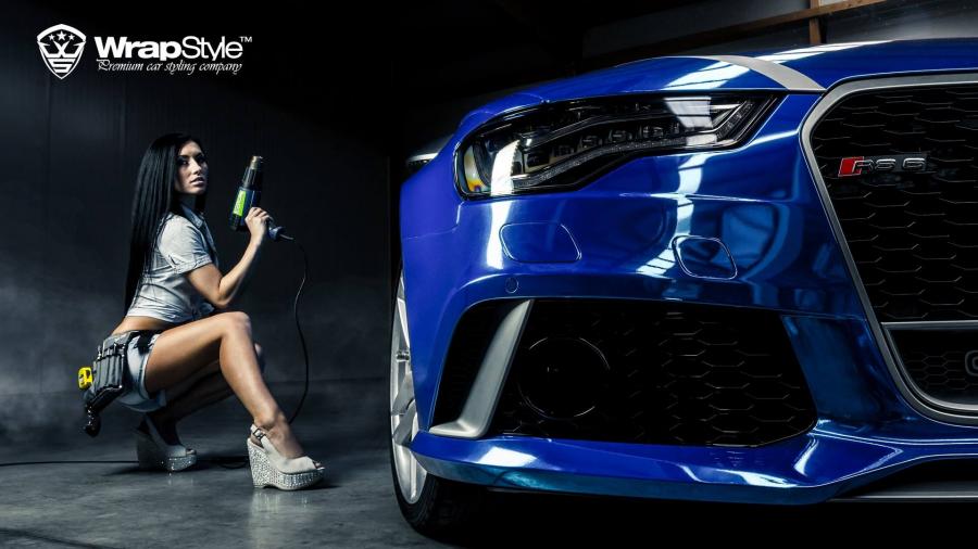 Audi RS6 Avant Joker Blue Chrome by WrapStyle '2014